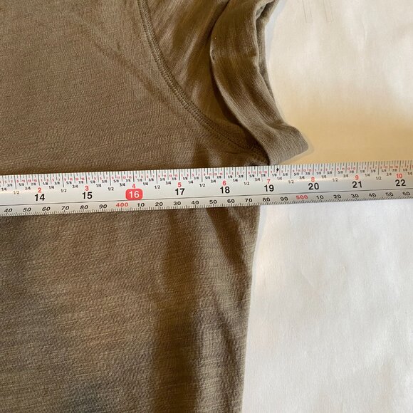 Banana Republic Factory T-shirt Cotton Dress Brown/Green, size L - Picture 6 of 9